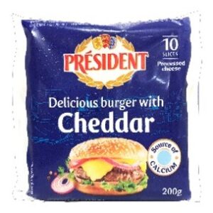 President Burger Cheddar Cheese 10s